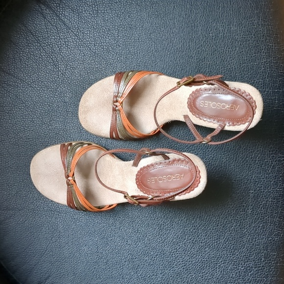 AEROSOLES. Sandals. Brown. Size 6.5 M - Picture 2 of 16